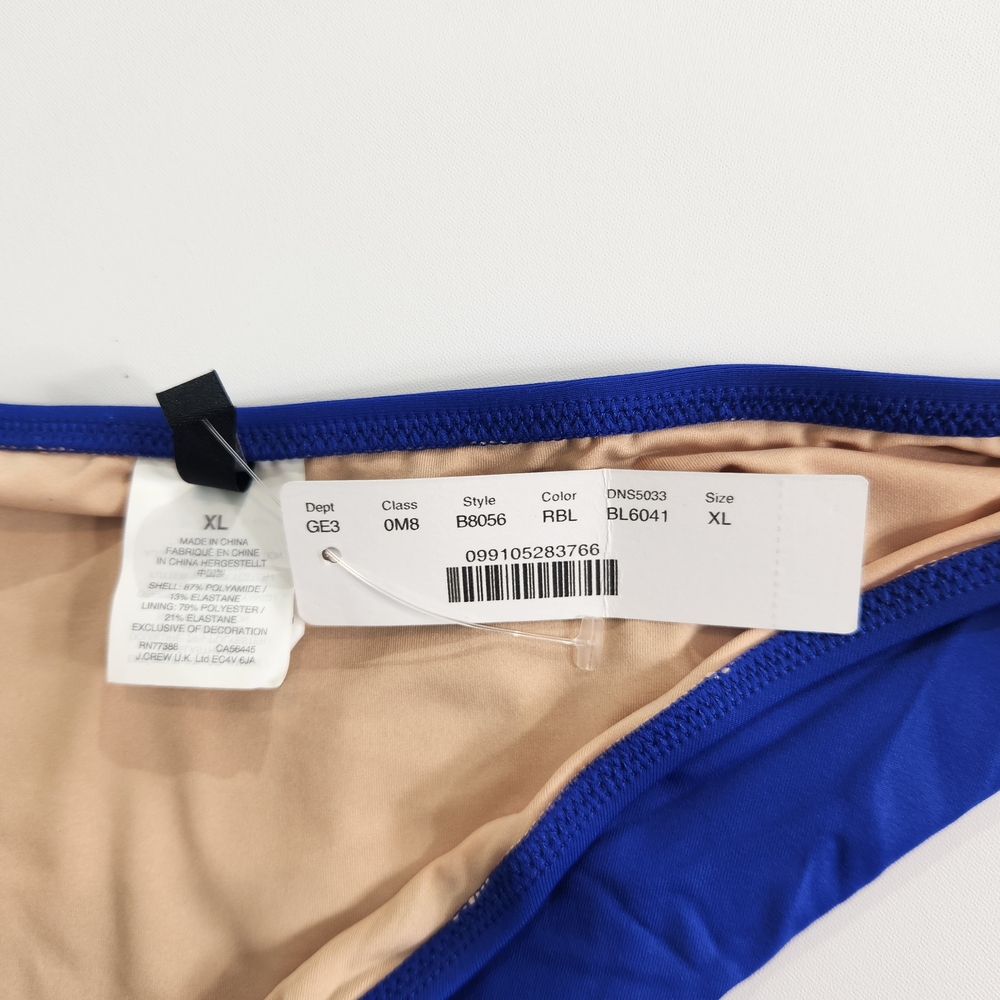J Crew Women's Swimwear Size XL Hipster Bikini Tactel Surf Bottom Blue 58 - Picture 6 of 6